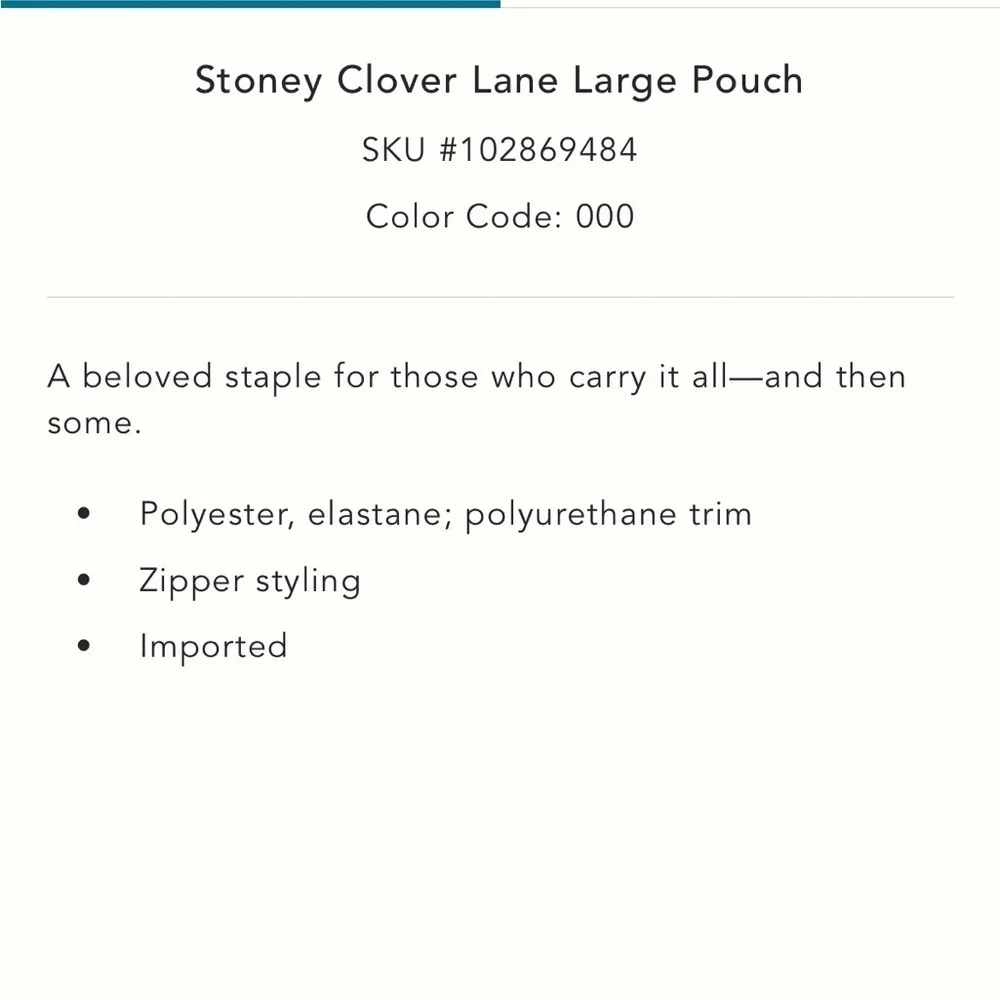 Stoney Clover Lane Large Pouch